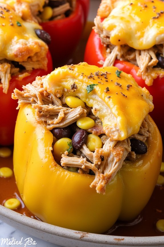 nutritious chicken stuffed peppers