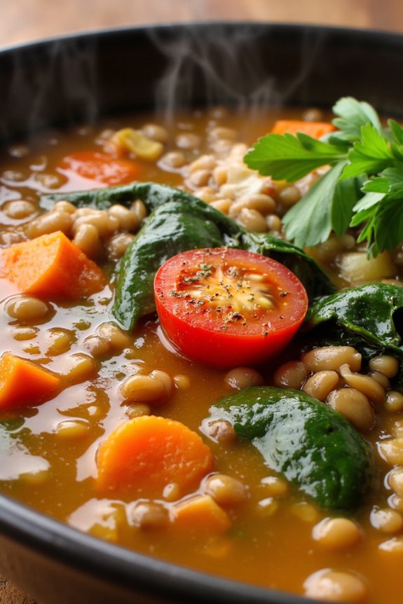 nutritious lentil vegetable soup