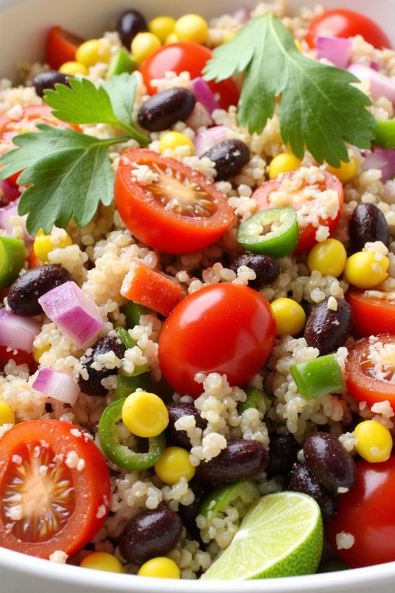 nutritious quinoa black bean salad