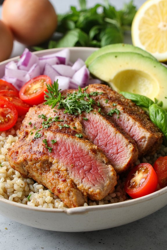 nutritious tuna quinoa bowl