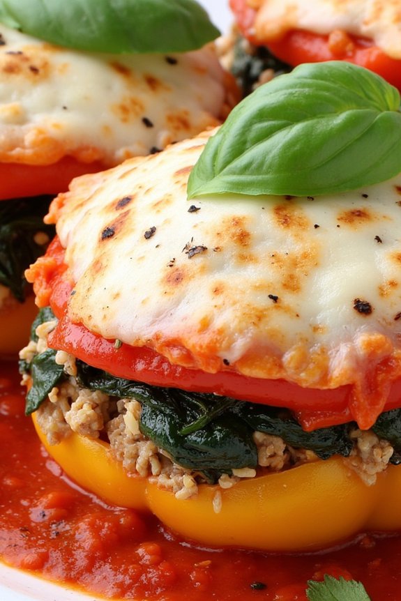 nutritious turkey spinach peppers