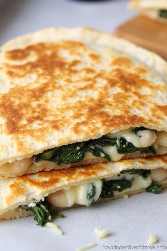 nutritious white bean quesadillas