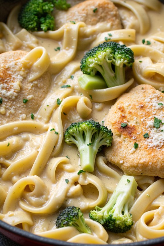one pan chicken alfredo delight
