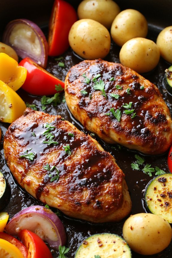 one pan chicken and vegetables