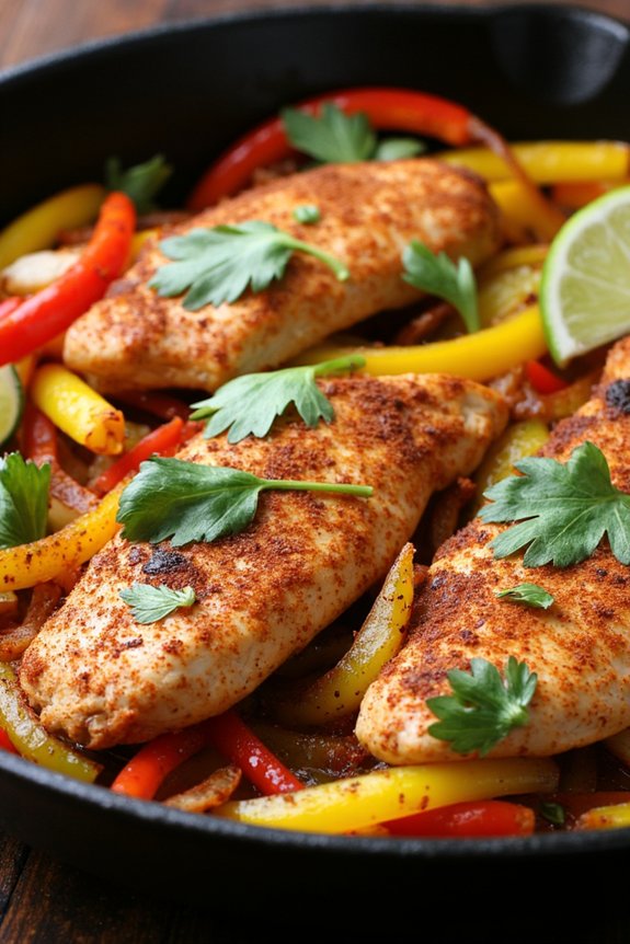 one pan chicken fajita meal