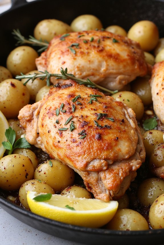 one pan chicken potato bake