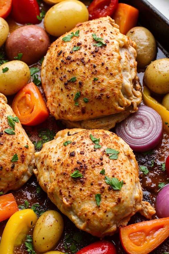 one pan chicken vegetable roast