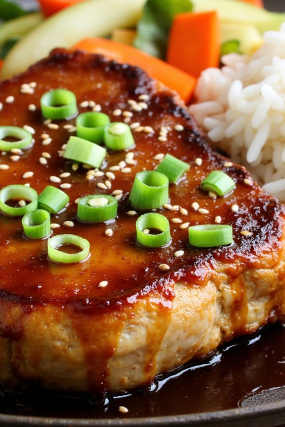 one pan honey garlic chops
