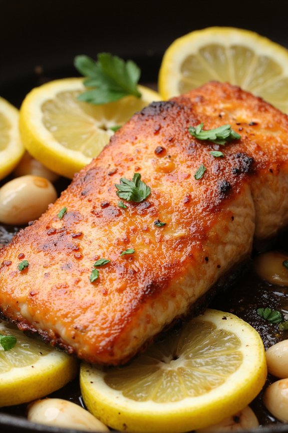 one pan lemon garlic salmon