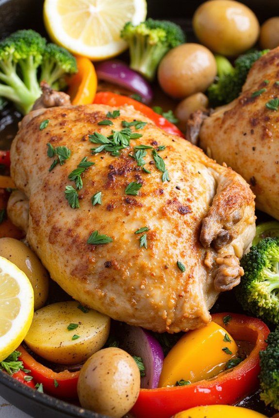 one pan lemon herb chicken