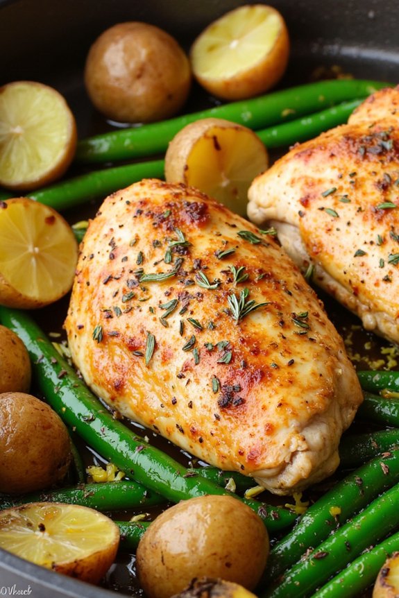 one pan lemon herb chicken