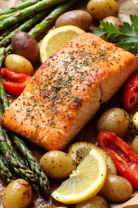 one pan lemon herb salmon