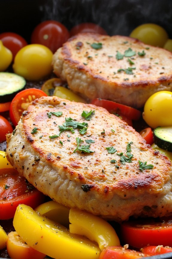 one pan pork and veggies