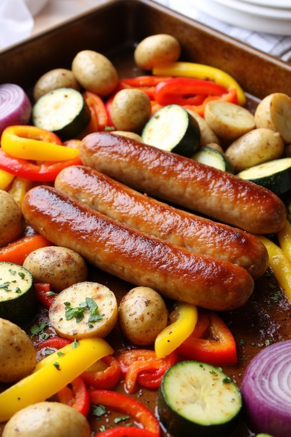 one pan sausage and veggies