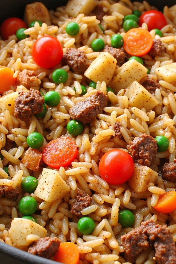 one pot beef and rice