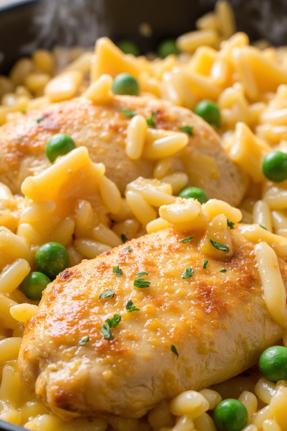 one pot cheesy chicken delight