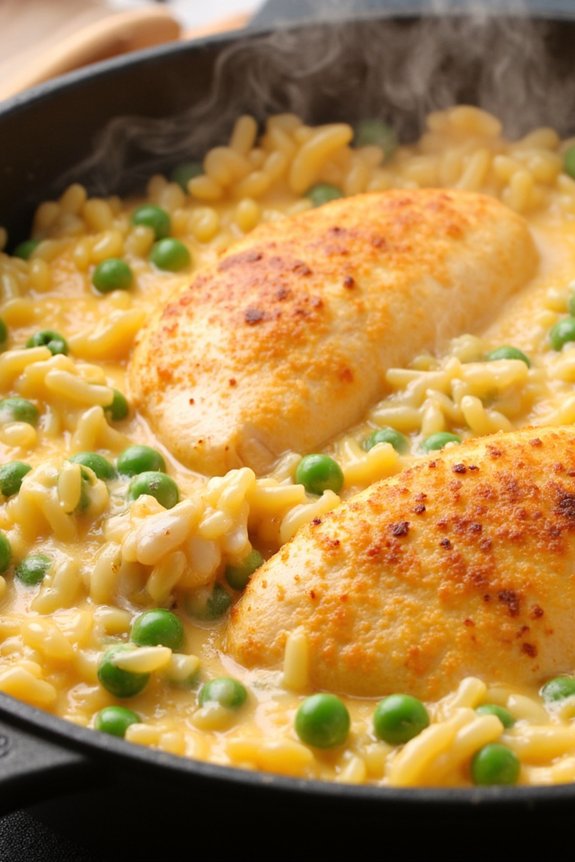 one pot cheesy chicken dish