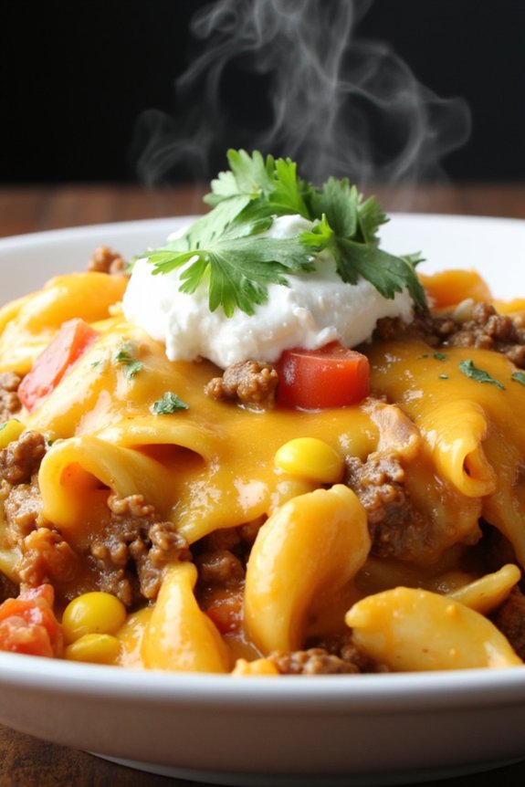one pot cheesy taco pasta