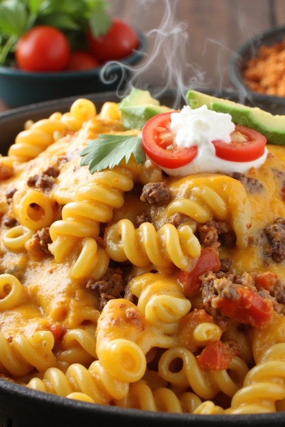 one pot cheesy taco pasta
