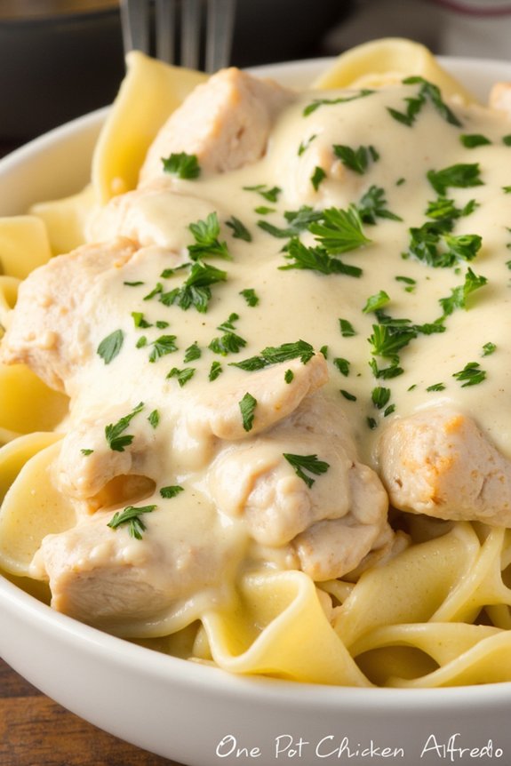 one pot chicken alfredo recipe