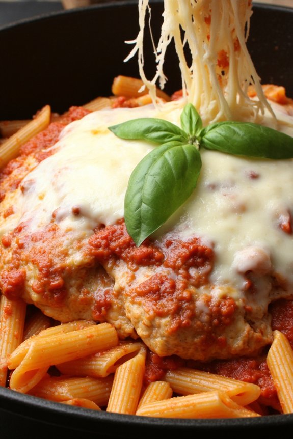one pot chicken parmesan pasta