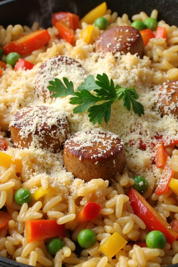 one pot sausage and rice