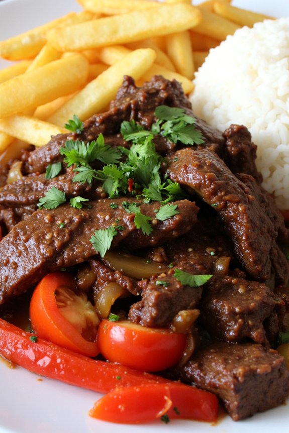 peruvian beef stir fry delight