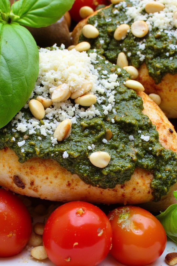 pesto chicken sheet pan dinner