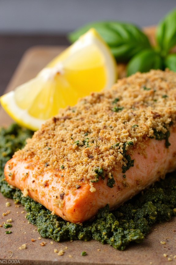 pesto crusted salmon recipe