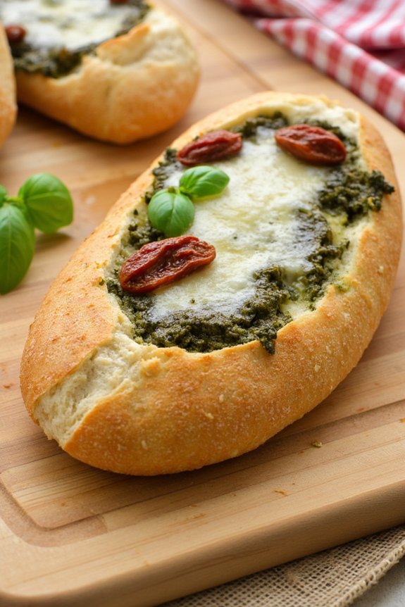pesto garlic bread delightfully transformed
