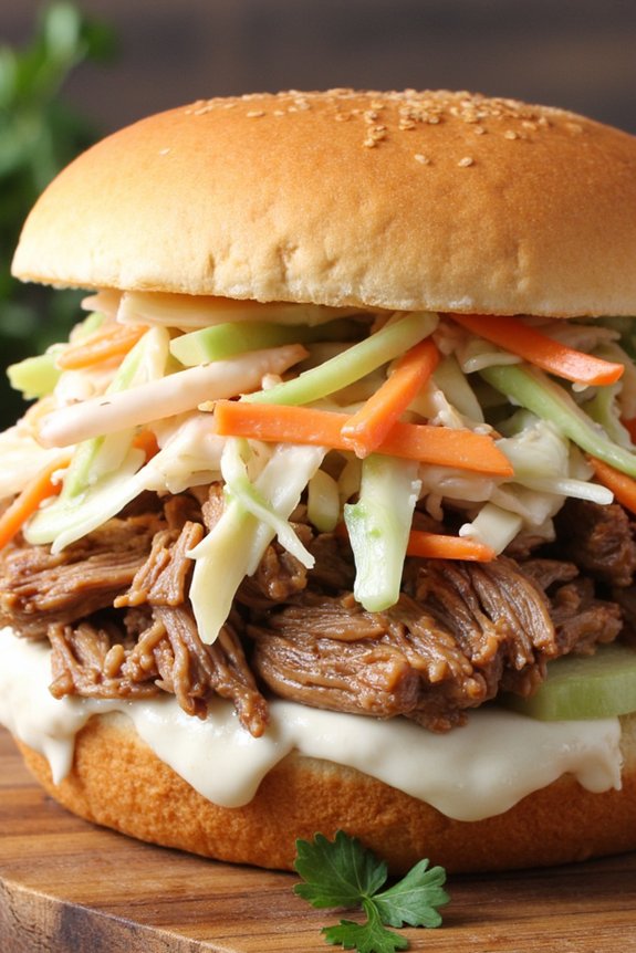 pork and apple slaw sandwiches