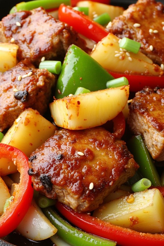 pork and pineapple stir fry