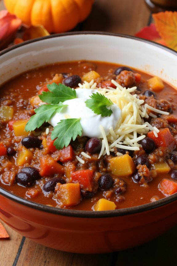 pumpkin black bean chili recipe