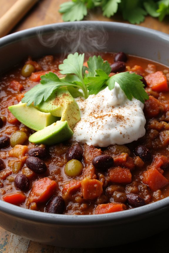quick and hearty vegetarian chili