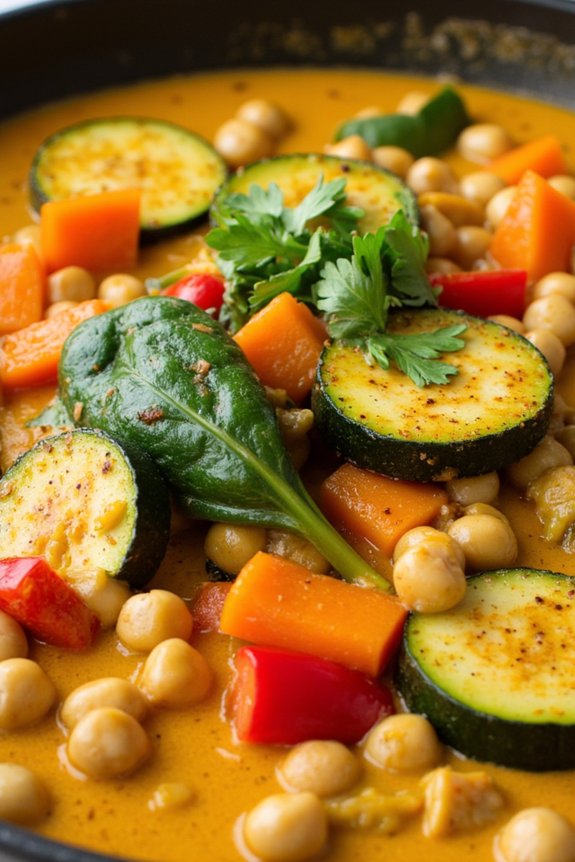 quick chickpea vegetable curry