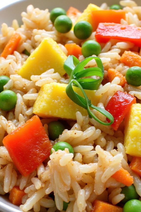 quick customizable vegetable fried rice
