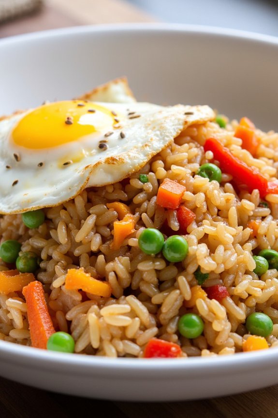 quick customizable vegetable fried rice