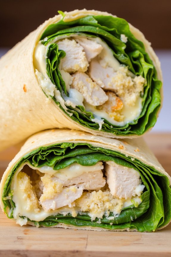 quick flavorful chicken wraps