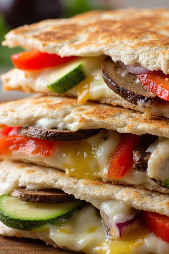 quick flavorful veggie quesadillas