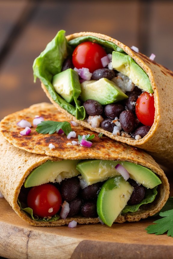 quick healthy black bean wraps
