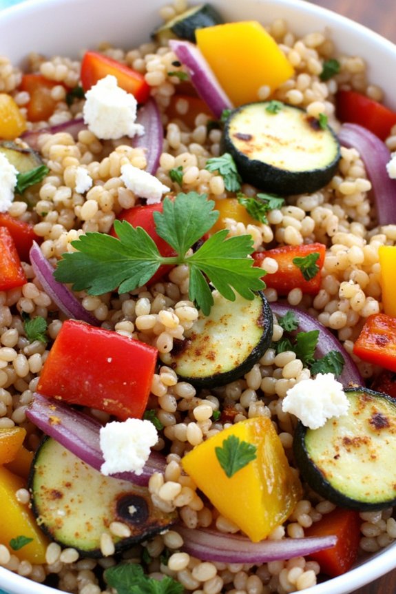 quinoa salad with roasted vegetables