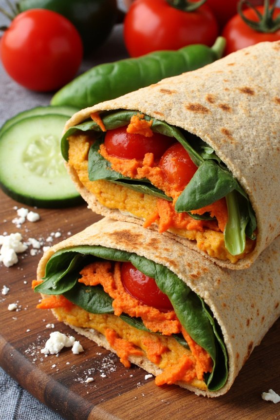roasted red pepper wraps