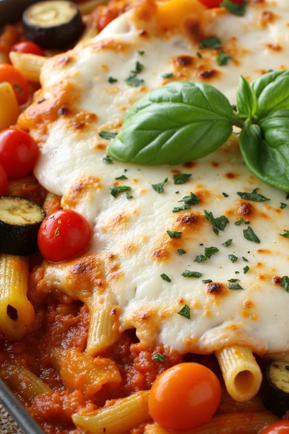 roasted vegetable pasta bake