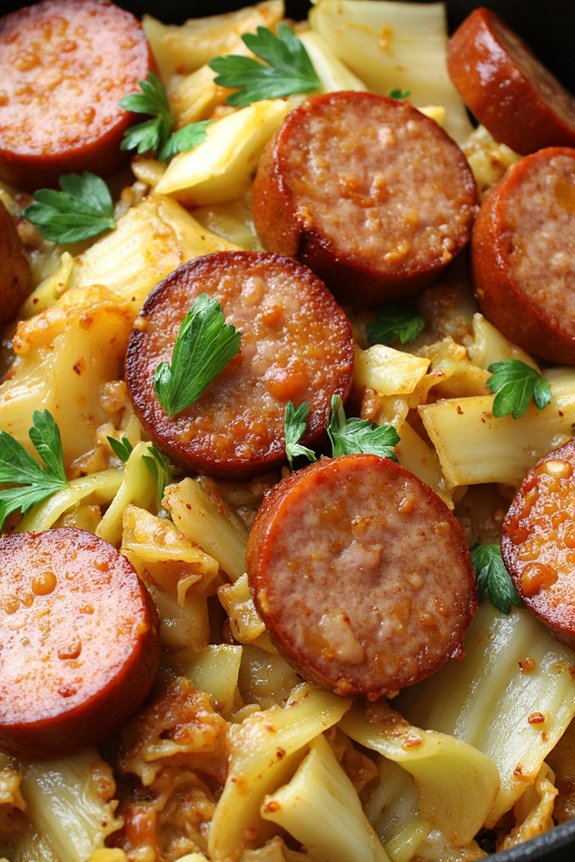 sausage and cabbage skillet