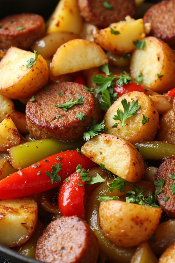 sausage and potato skillet