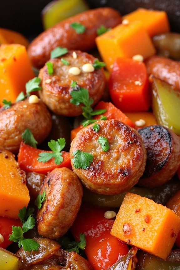 sausage and sweet potato hash