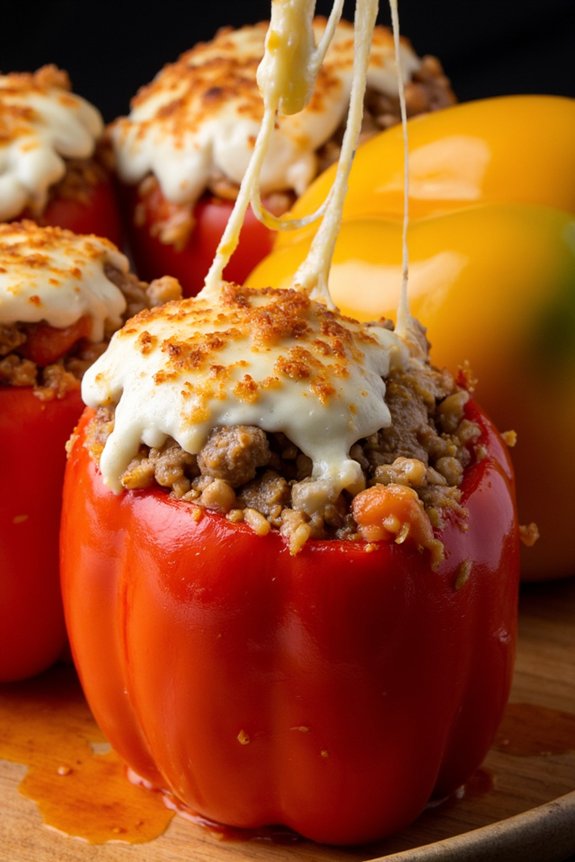 sausage rice stuffed peppers