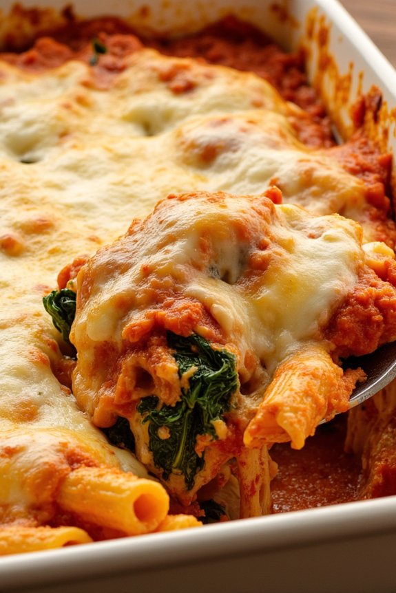 savory baked ziti recipe