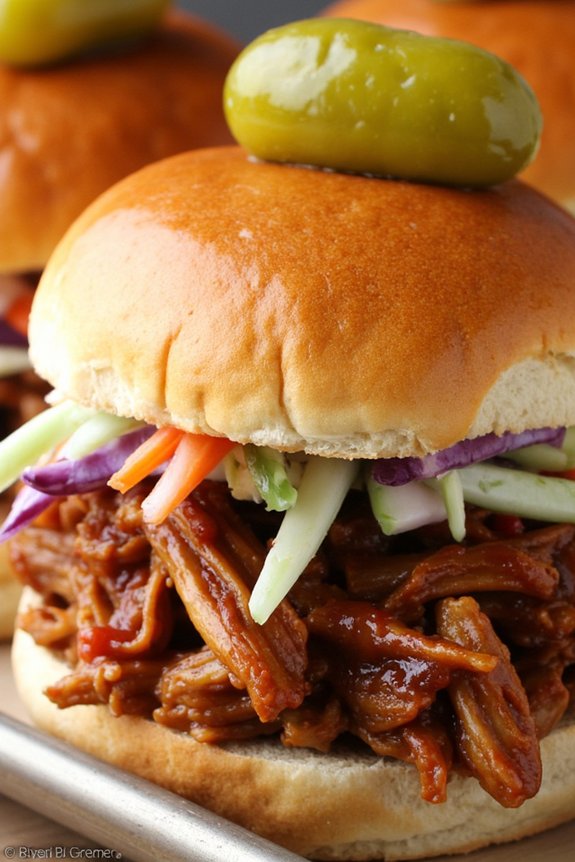 savory bbq pulled pork sliders