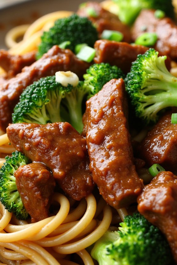 savory beef broccoli noodles